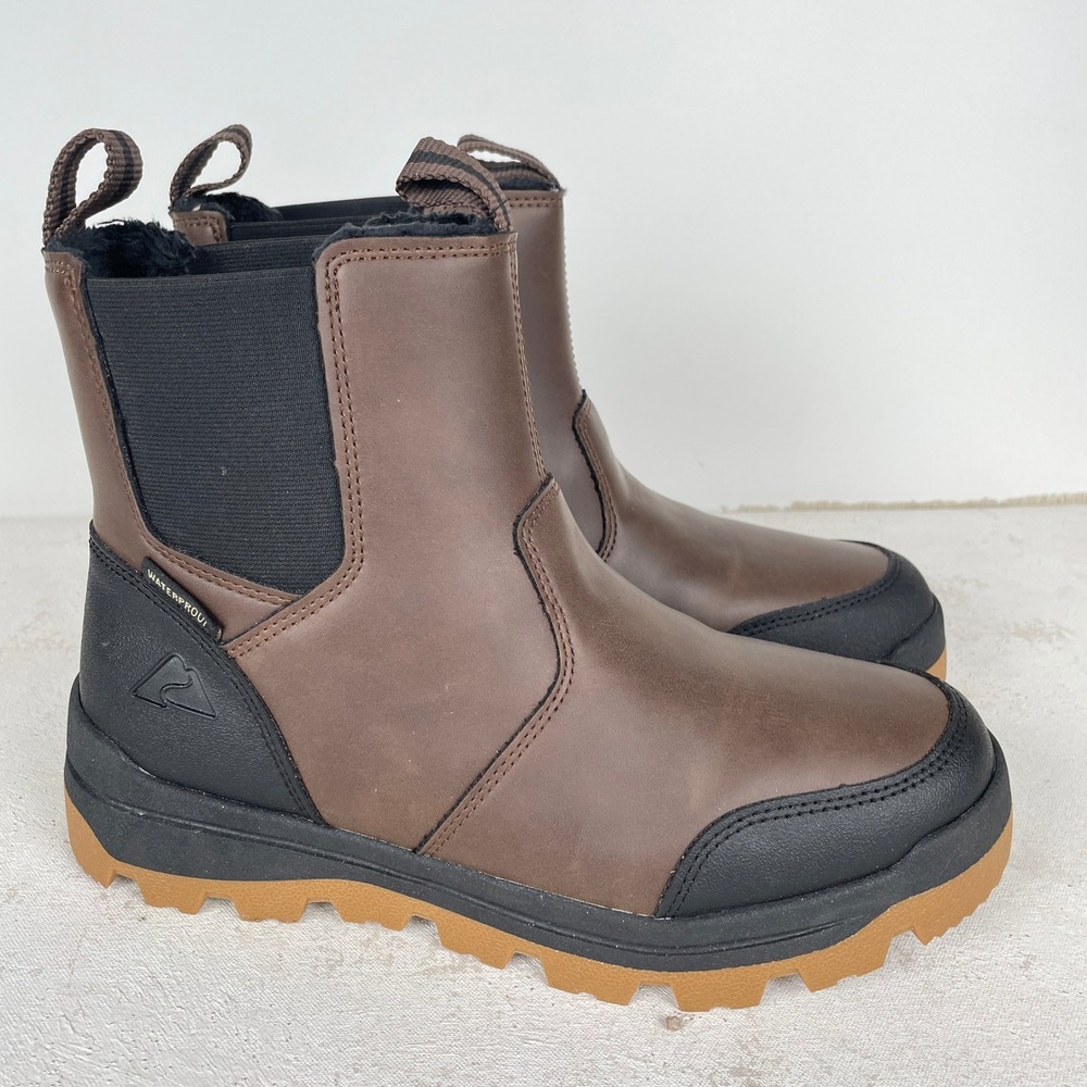 Ozark Trail Boots Mens 9 Brown Waterproof 3M Thinsulate Insulated Winter Chelsea